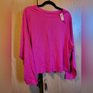 Old Navy long sleeve top NWT hot pink